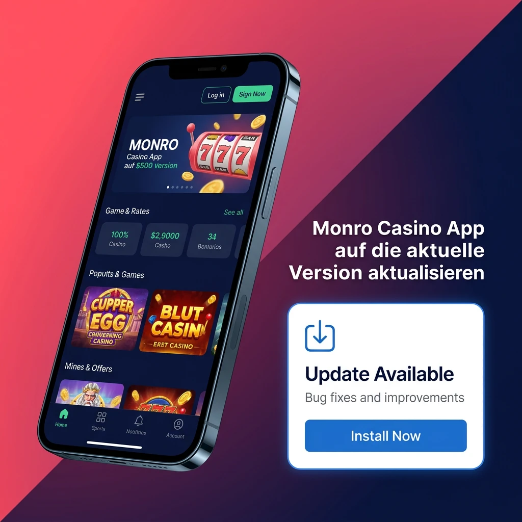 Monro Casino App Update durchführen