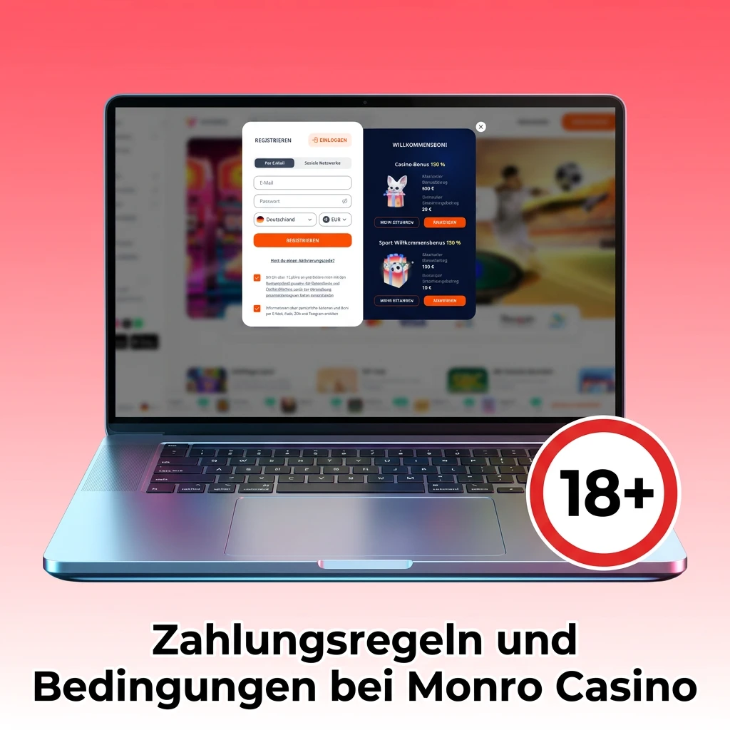 Monro Casino Zahlungsregeln: Verifizierung, Limits bis 10.000€ und Bonusbedingungen für sichere Transaktionen